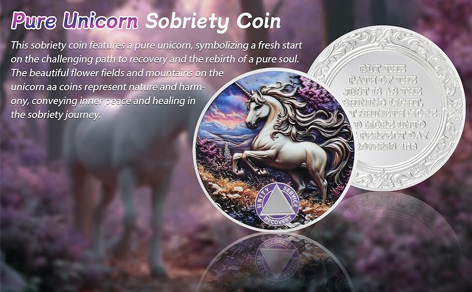 Pure Unicorn Sobriety Coin