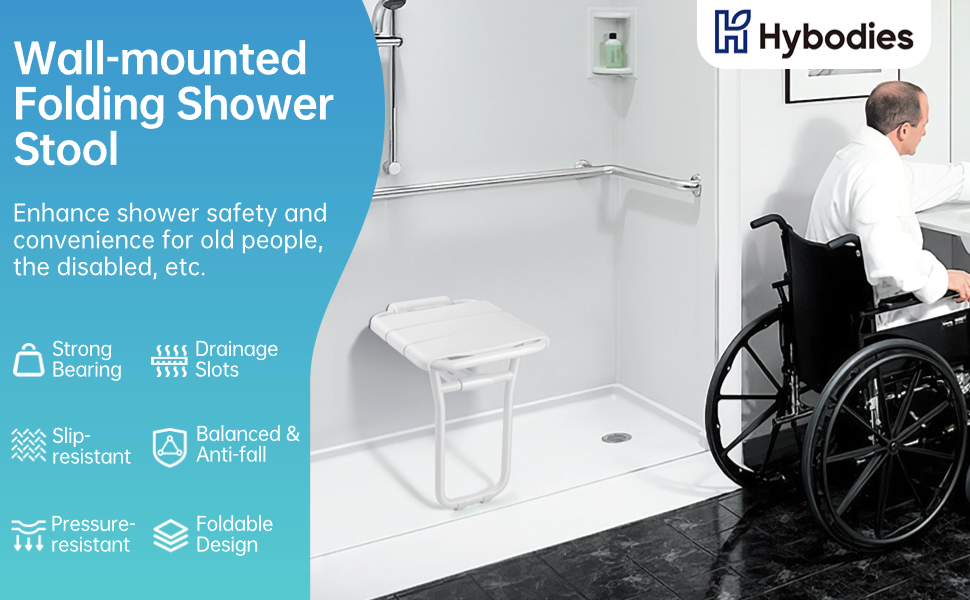 Wall-mounted Folding Shower Stool