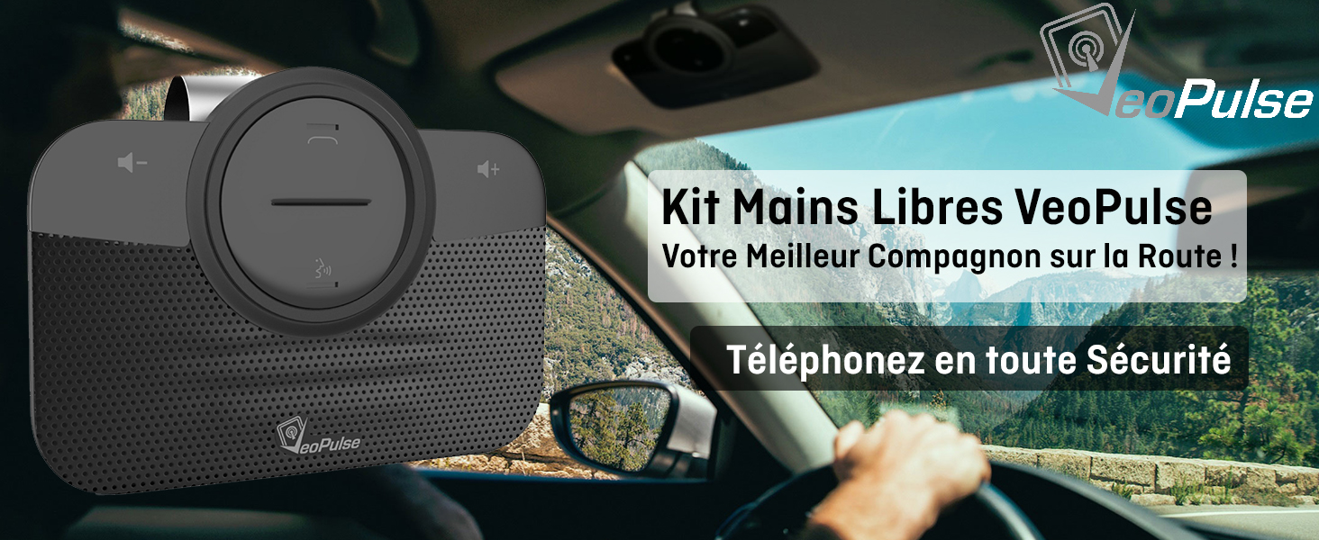 Veopulse BPro 2 Kit Main Libre Voiture Bluetooth avec allumage et