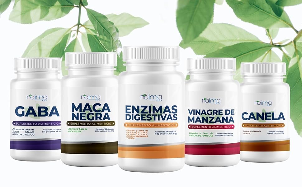 NAIMA,Suplementos Alimenticios,Cápsulas,Polvo,Naturales,Vitaminas,Minerales,Salud Mujeres,Hombres