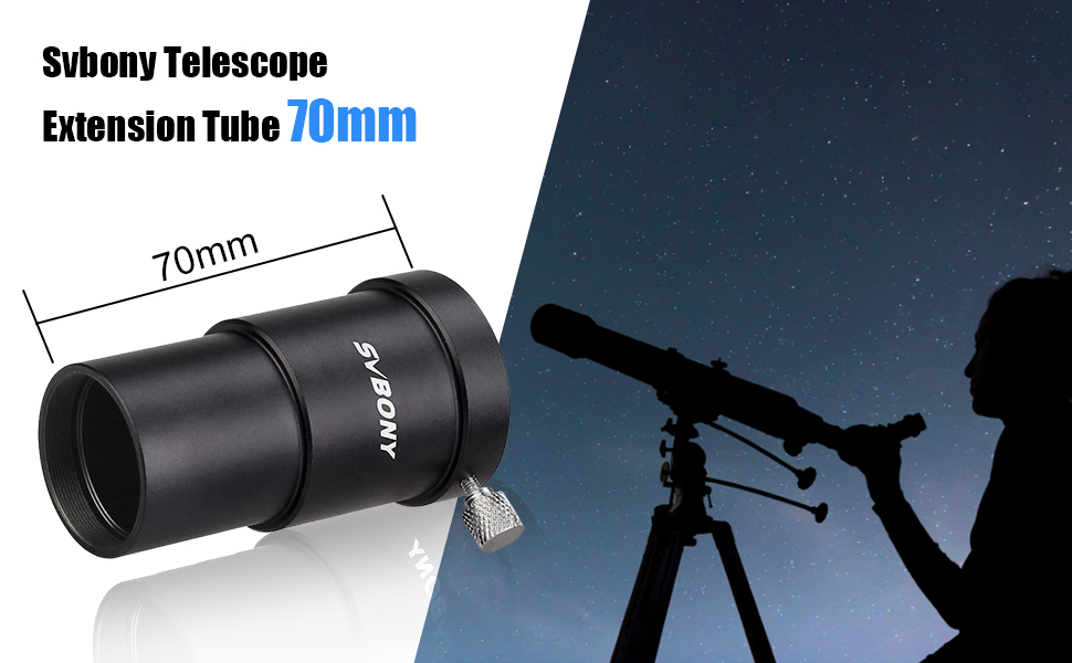 Svbony SV157 Telescope Extension Tube, 1.25in Optical Length 40mm