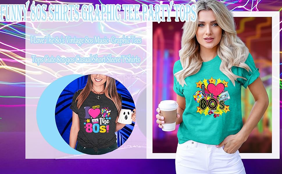80&#39;s Theme Party Disco Shirt 80s Party Themed Outfit Shirt