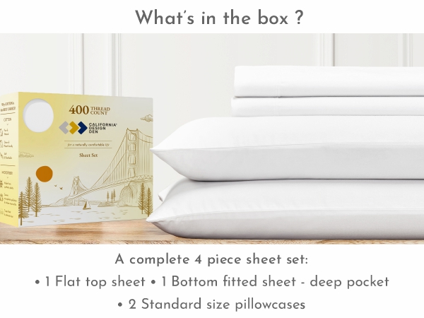 California Design Den fullコットン ボックスシーツ Amazon.com: California Design Den Full Size Bed Sheets Set