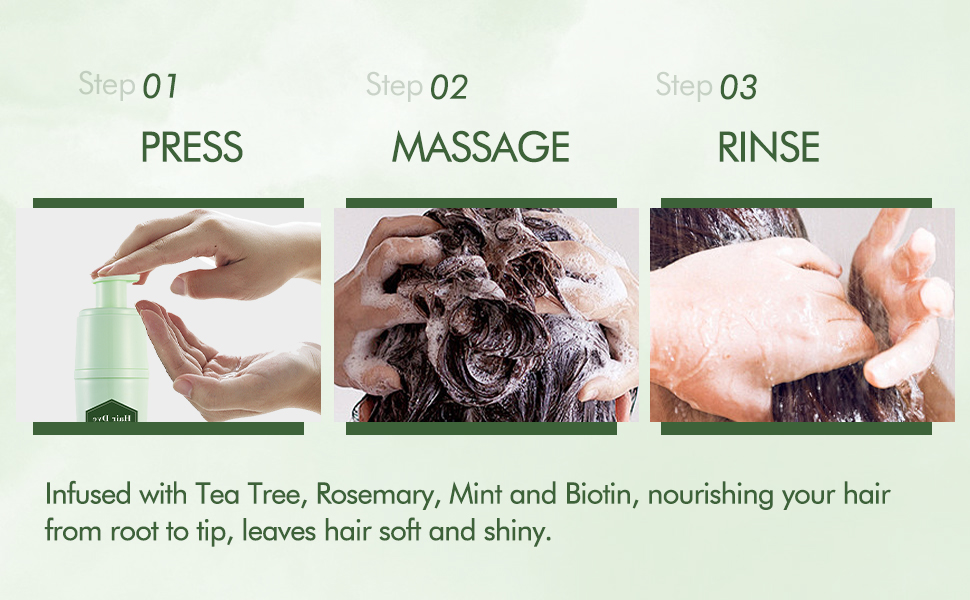 3 steps to dye hair,easy to use