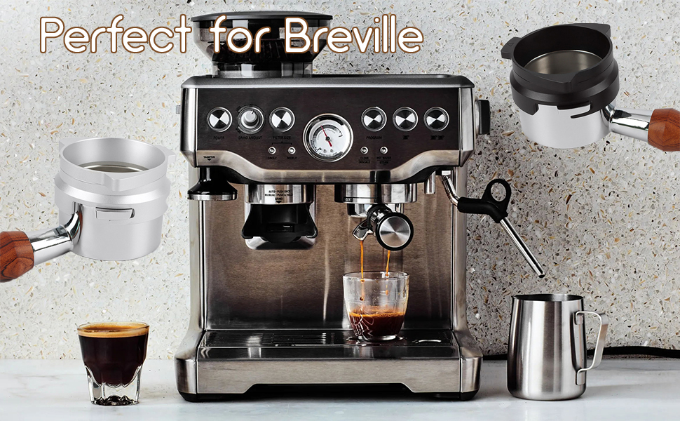 54mm Espresso Dosing Funnel for Breville Barista Portafilters Hands