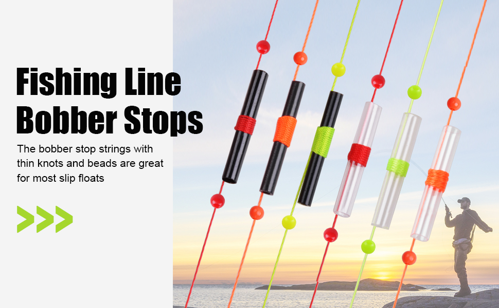 OROOTL Slip Bobber Stops and Beads Kit Float Stops Slip