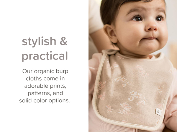 burt’s bees baby burp cloths & 100% Cotton Newborn Infant Bibs for Baby Boys & Girls