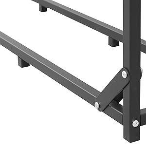 Étagère En Métal Pour Bois De Cheminée Range Bûches Extérieur 176x60x156cm Pour Bois De Chauffage - Noir 15 range buche extra large