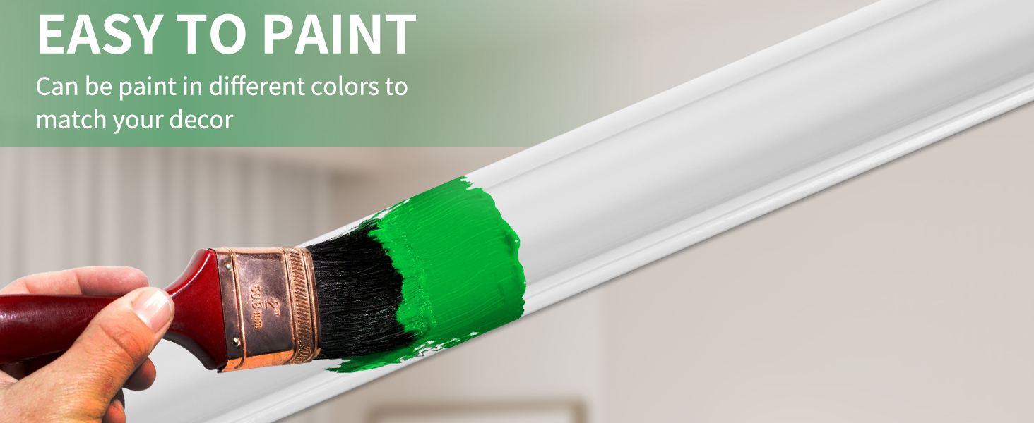 crown molding trims can be paint in different colors to match your decor