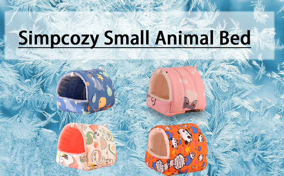 Simpcozy Hamster Bed, Crystal Cotton Wool Warm Hamster Tent Cute