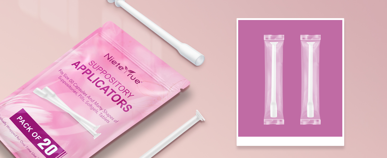 Nieteyrue Disposable Vaginial Applicators Individually Wrapped