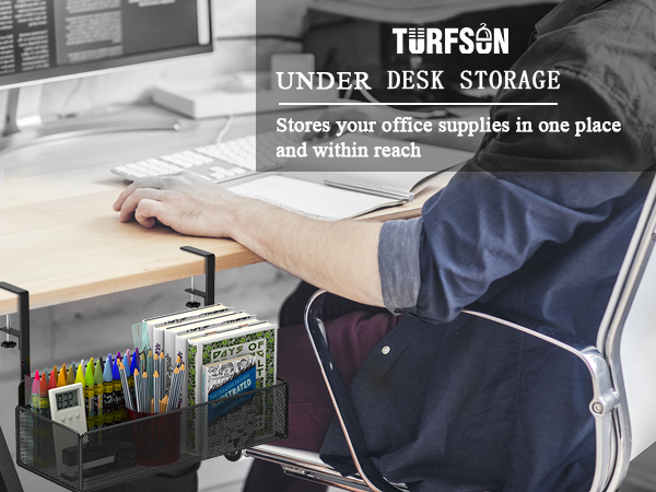 Amazon.com : Turfson Office Under Desk Organizer Storage