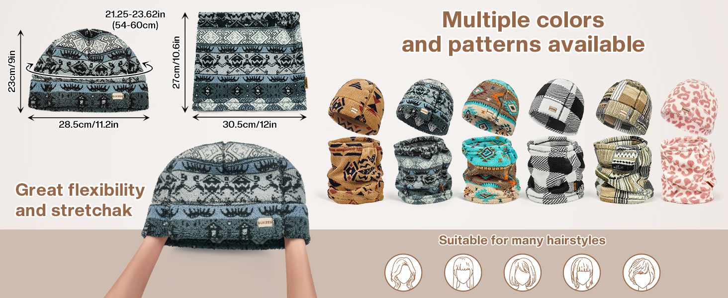 Prints Warm Soft Hat