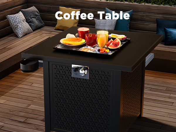 Amazon.com : Ciays 43″ Propane Fire Pit Table with Glass