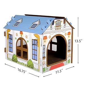Dimensiones de la casa de cartón para gatos