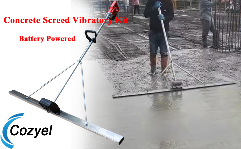 Cozyel Concrete Screed Vibratory Kit Concrete Finishing