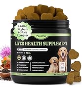 POPPAW Dog Liver Support Chews - with Milk Thistle (Silybum), Same & NAC - Liver Supplement for M...