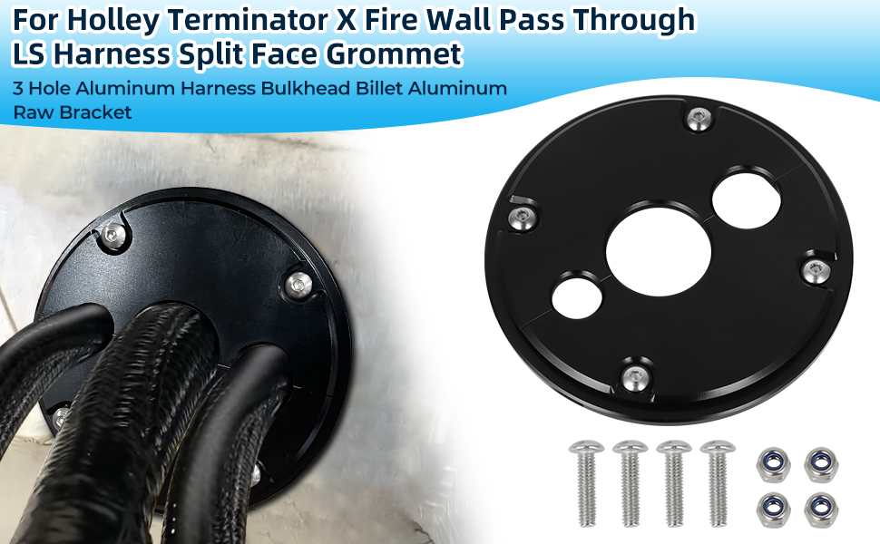 for Holley Terminator X Fire Wall Pass Through LS Harness Split Face Grommet 3