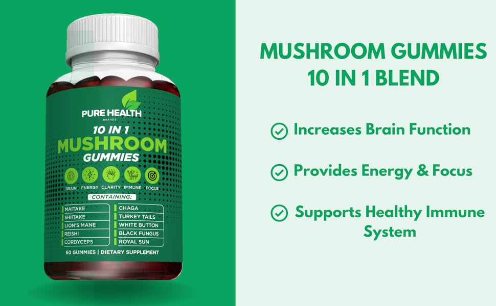 mushroom supplement, lions mane supplement, Mushroom Gummies, shilajit gummies, mushroom complex,