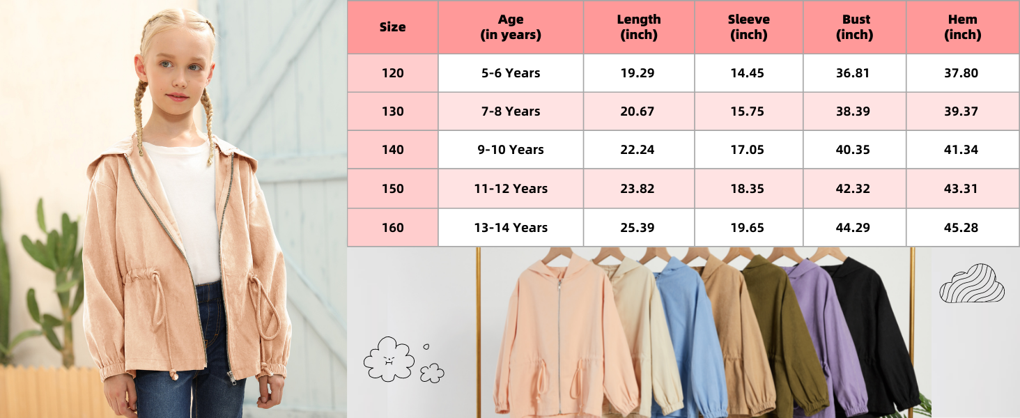 Girls Outwear Jacket with Hood