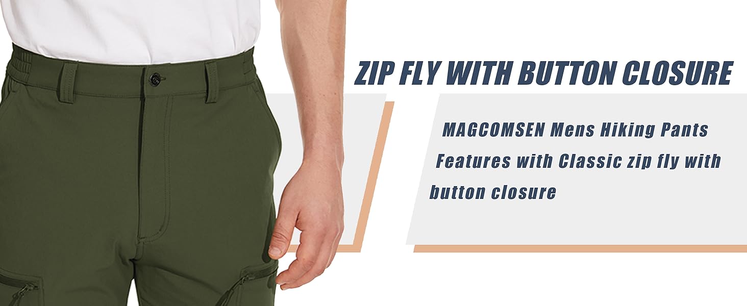 MAGCOMSEN Men's Stretch Work Trousers Casual Jogging Pants with Pockets Relaxed Fit Trousers