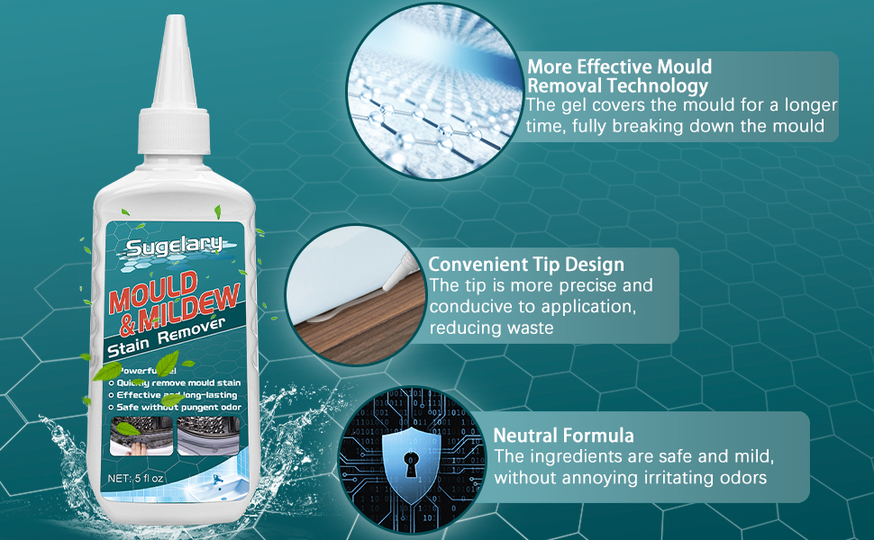 Sugemur Mould Remover, Household Mould Remover Gel, Large Capacity