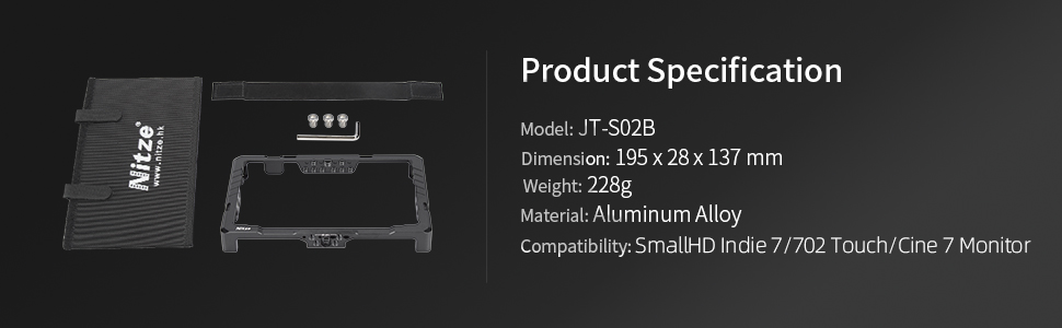 Cage for SmallHD Cine 7 / Indie 7/702 Touch