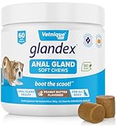 Vetnique Glandex Anal Gland Soft Chew Treats with Pumpkin for Dogs Digestive Enzymes, Probiotics ...
