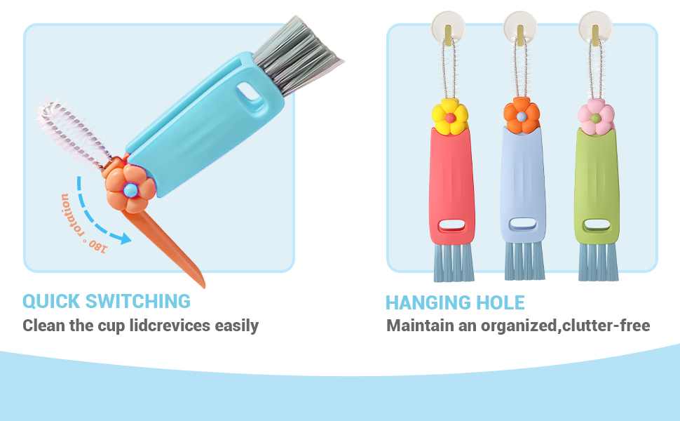   3 in 1 Cup Lid Cleaning Brush