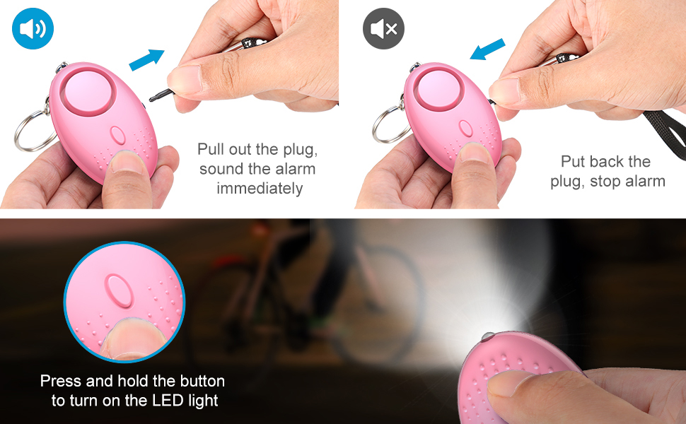 Brifit 10 PCS Safety Keychain Set for Women, Loud Safety Keychain Accessories with Personal