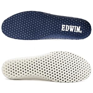 Amazon [エドウィン] スパイクレスシューズ メンズ ダイヤル式 スニーカー 靴 防水 軽量 耐滑グリップ ミッドソール