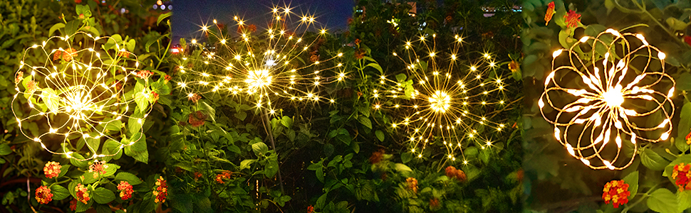 solar firework lights