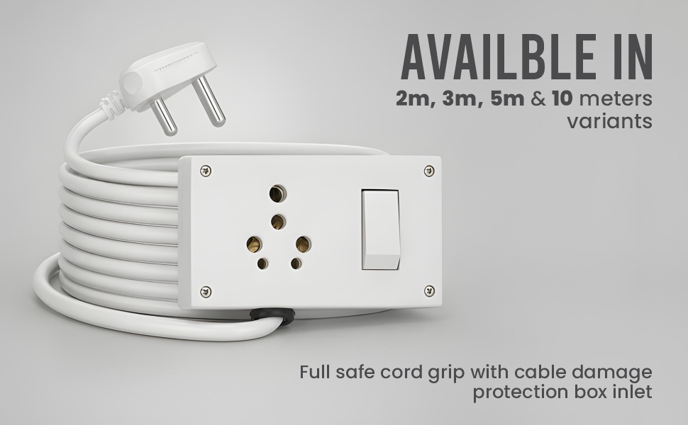 HOSPER 16A Heavy Duty Extension Board - 2500W -10 HOSPER 16A Heavy Duty Extension Board - 2500W -10