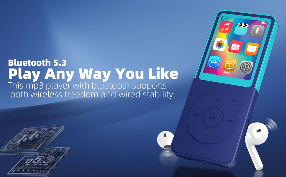 mp3 players with bluetooth,bluetooth mp3 player,music player with bluetooth,bluetooth music player