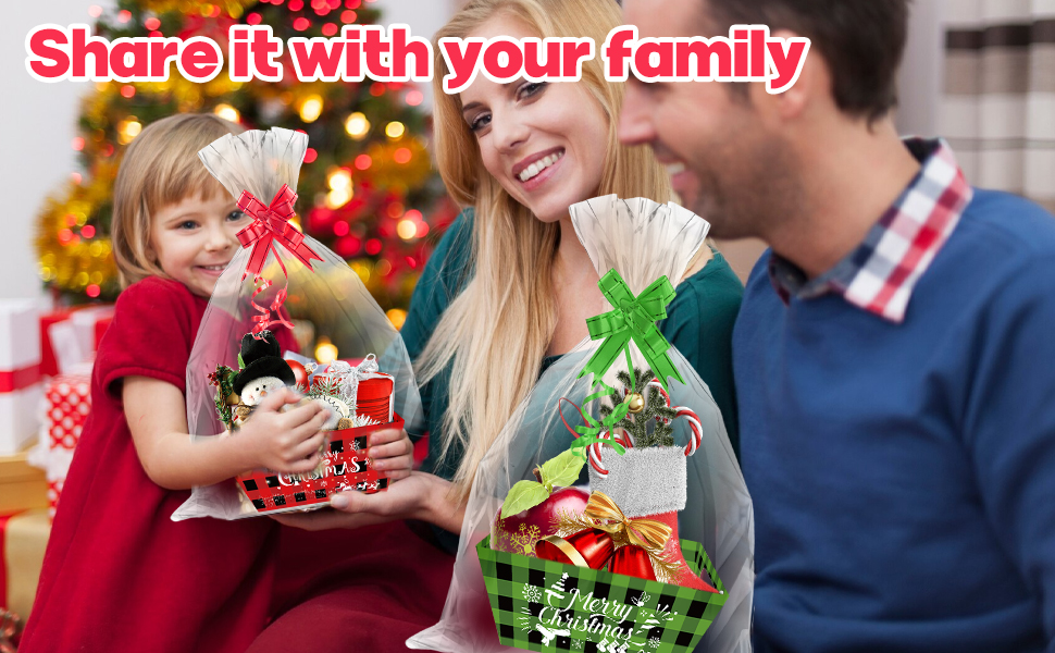 24 Set Christmas Party Baskets for Gifts Empty with