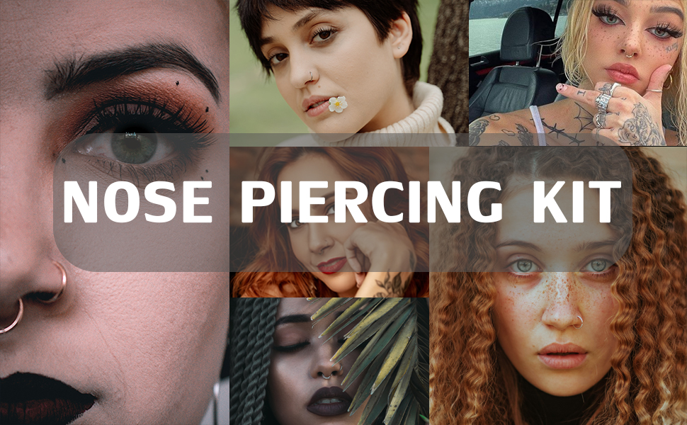 Nose Piercing Kit Ruicoo 20G Professional Self Nose
