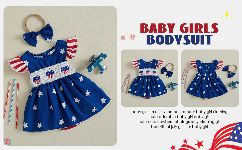 baby girl 4th of july romper,newborn american flag outfit,cute baby girl clothes,memorial day outfit