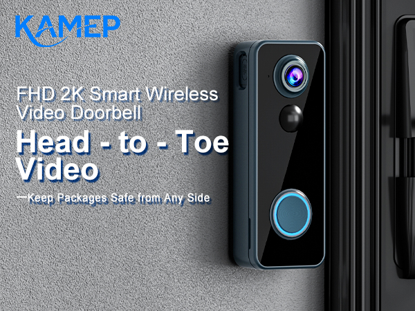 Amazon.com: Doorbell Camera Wireless, Head-to-Toe Video, 2K