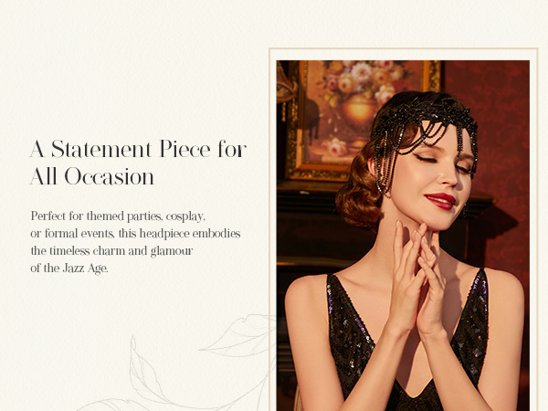 ヴィンテージ　デスク　grape bunch Amazon.com: BABEYOND 1920s Flapper Headpiece Roaring 20s