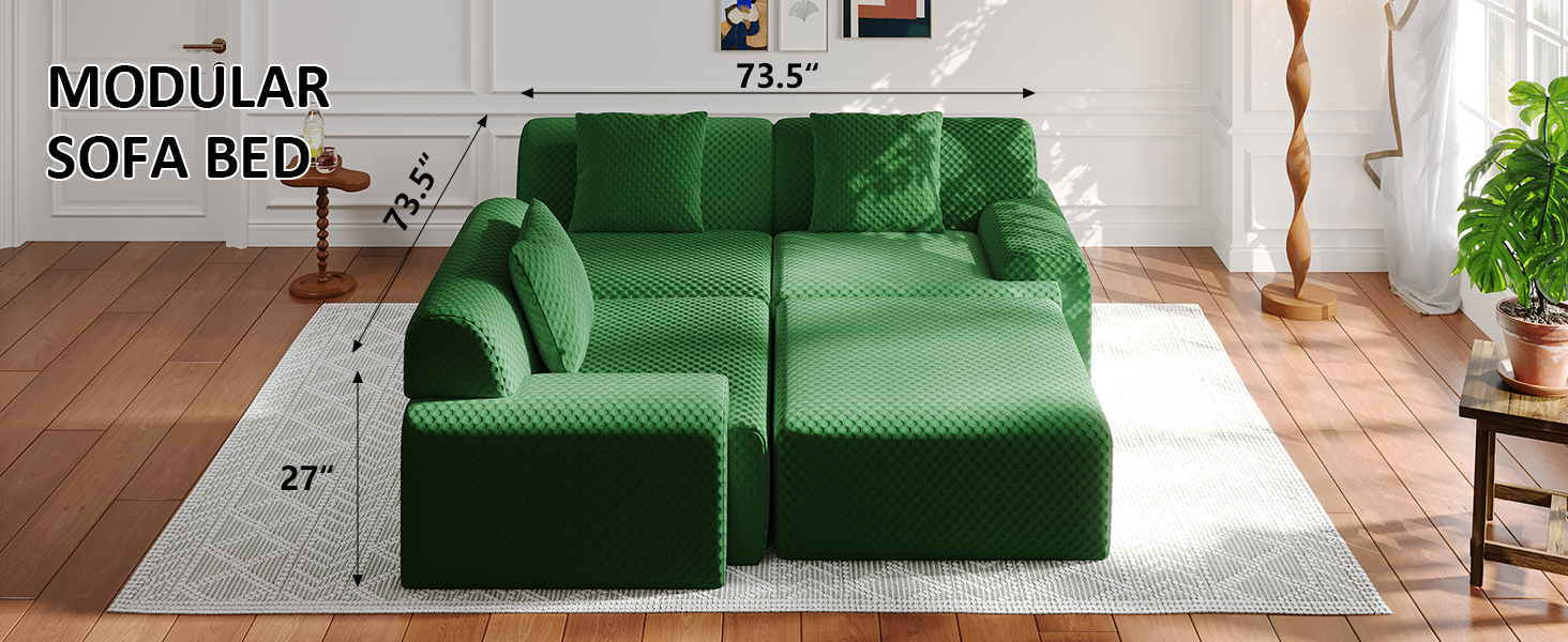 113" Modular Sectional Sofa