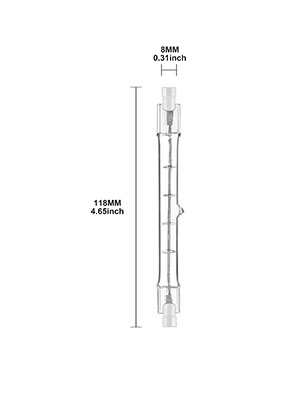Lot De 5 R7S Ampoule Halogène 118mm 200W 230V, Tige Halogène R7S 118mm, Ampoule Halogène R7s Lampe Tige Halogène Dimmable Pour Spot De Bâtiment, Eclairage Paysage De Travail, Eclairage Salon [Classe é 14 R7S 200W
