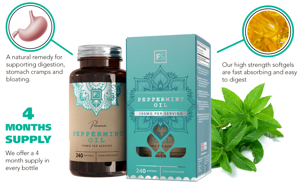 FS Peppermint Oil Capsules 240 Softgel PeppermintOil Capsules