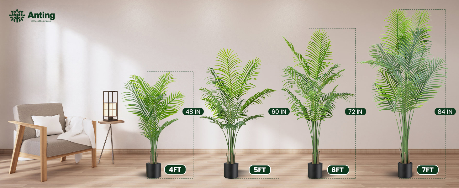 5ft Artificial Palm Tree Indoor Decor with 13Trunks Plant