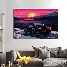 Amazon.com: Jdm Anime Sunset Japanese Car S13 Car Posters