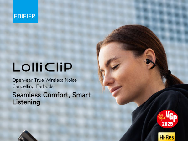 Amazon.com: Edifier LolliClip Open-Ear True Wireless Earbuds