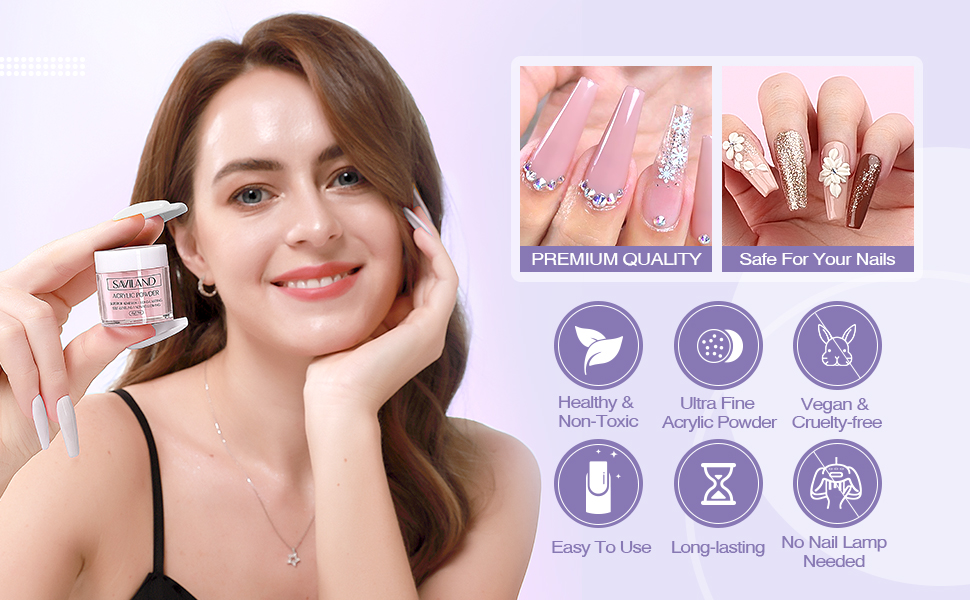 Saviland Acrylic Nail Kit AllinOne Beginner Nail Kit 15g