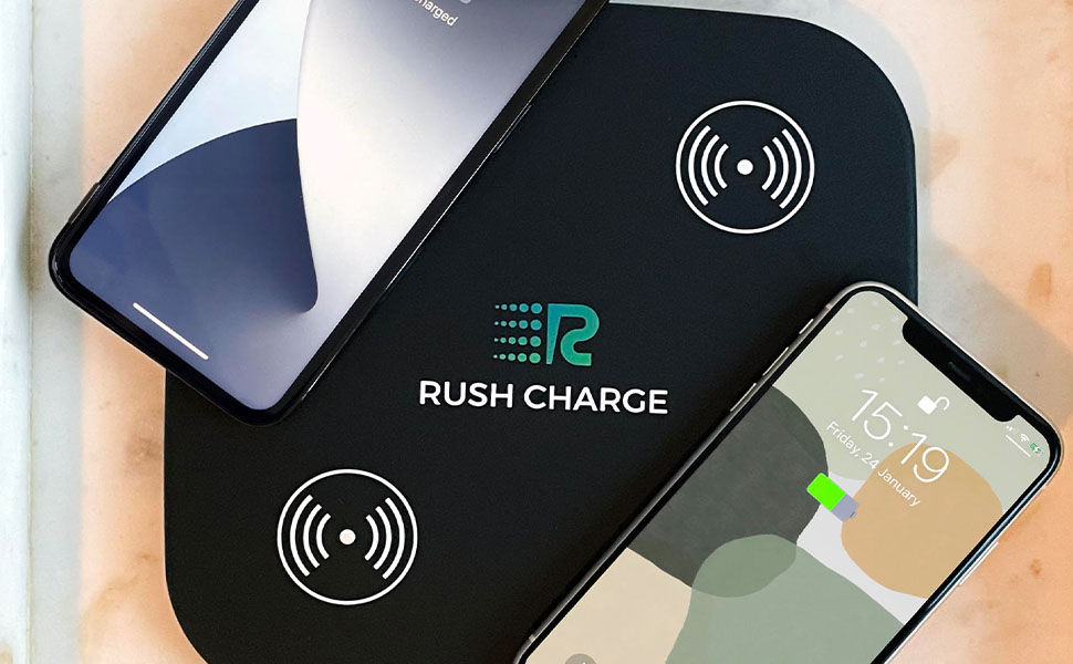 Rush Charge Quad Station 4 in 1 Wireless Charging Pad in White Everything Else