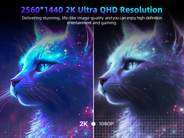 2560*1440 2K Ultra QHD Resolution