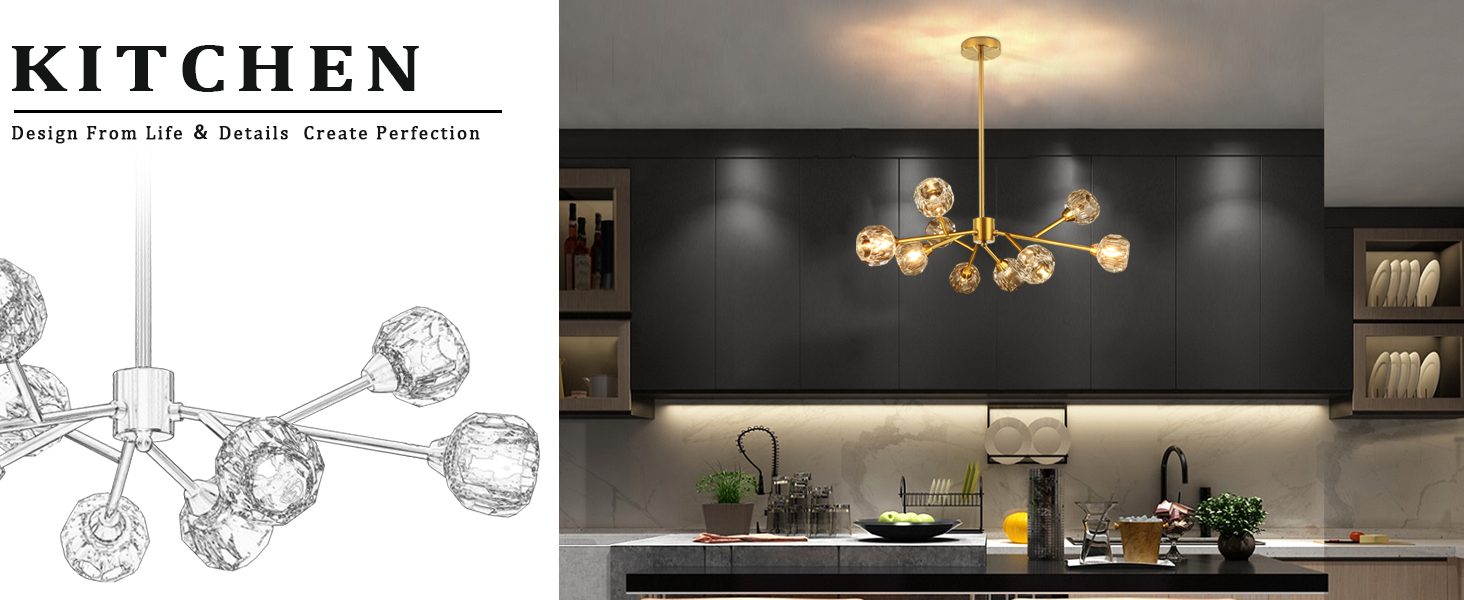 gold sputuik chandeliers