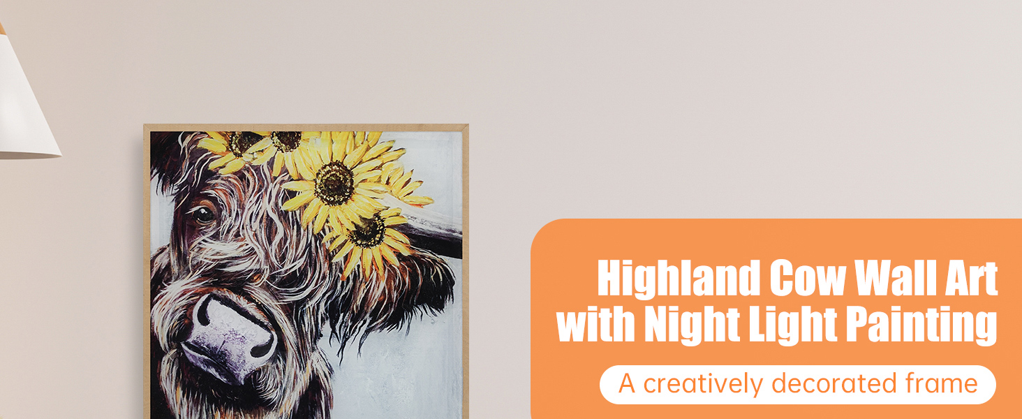 wall decor painting night light solar decor for home